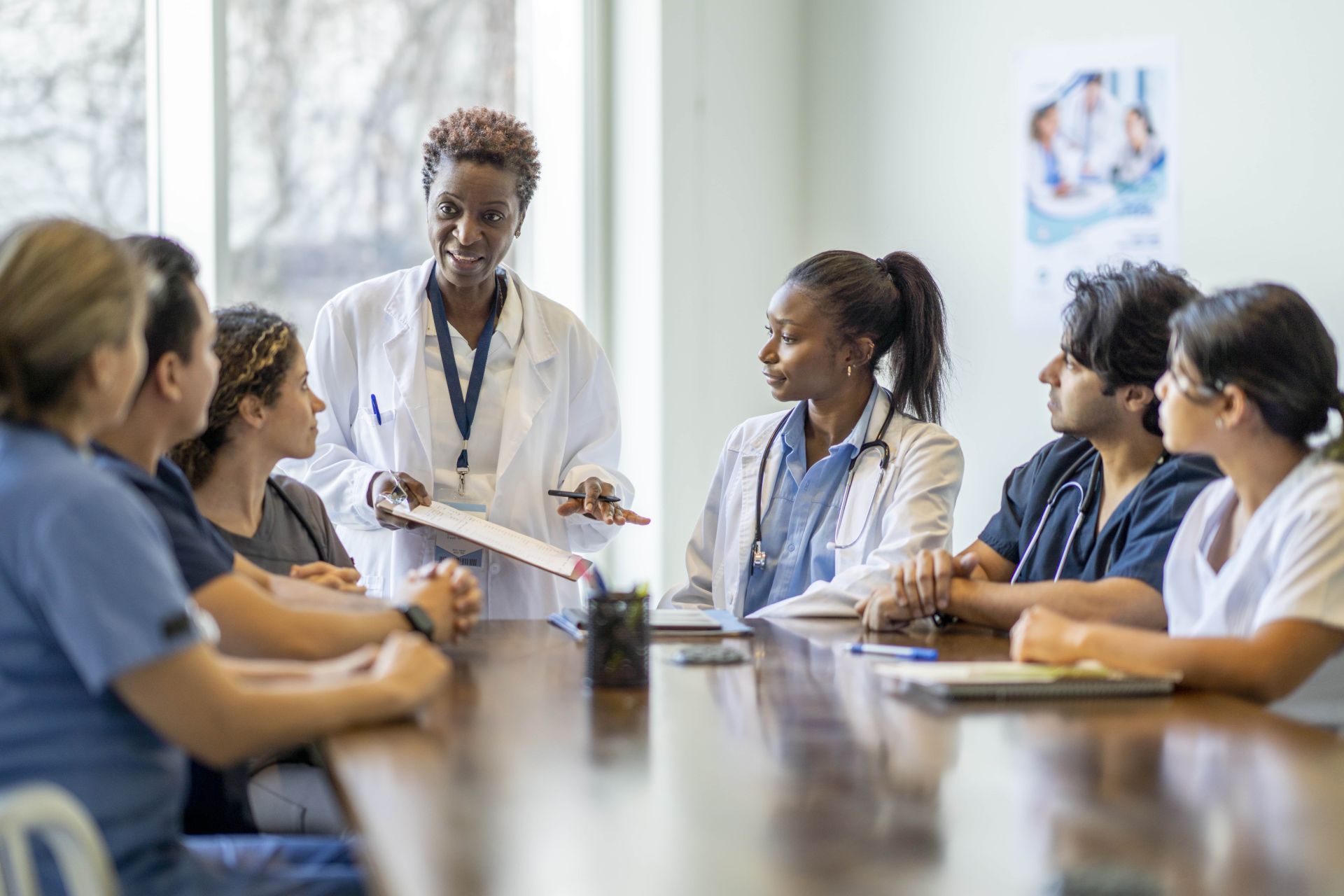 Diverse group of medical professionals